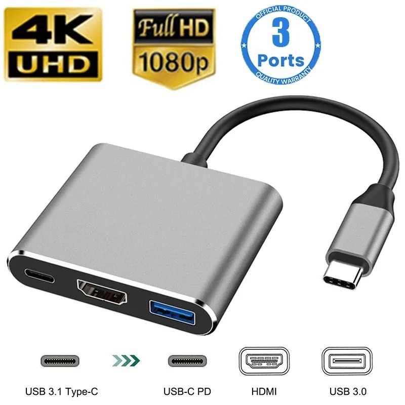 USB C 허브 3in1 유형 C 3.0-HDMI 호환 - Usb Hub Type C 리뷰 및 가격